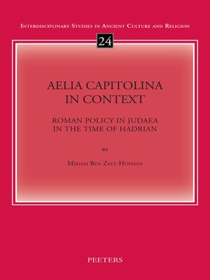 cover image of Aelia Capitolina in Context